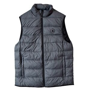 Abercrombie & Fitch Men’s Lightweight Packable Puffer Down Vest Grey Size S